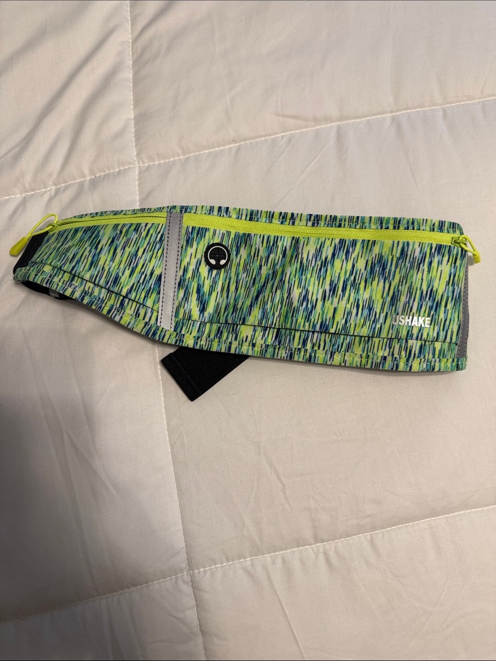 Woman’s running belt Neon Green Patterned S/m